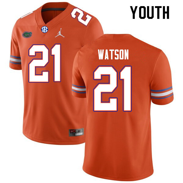 Youth #21 Desmond Watson Florida Gators College Football Jerseys Sale-Orange